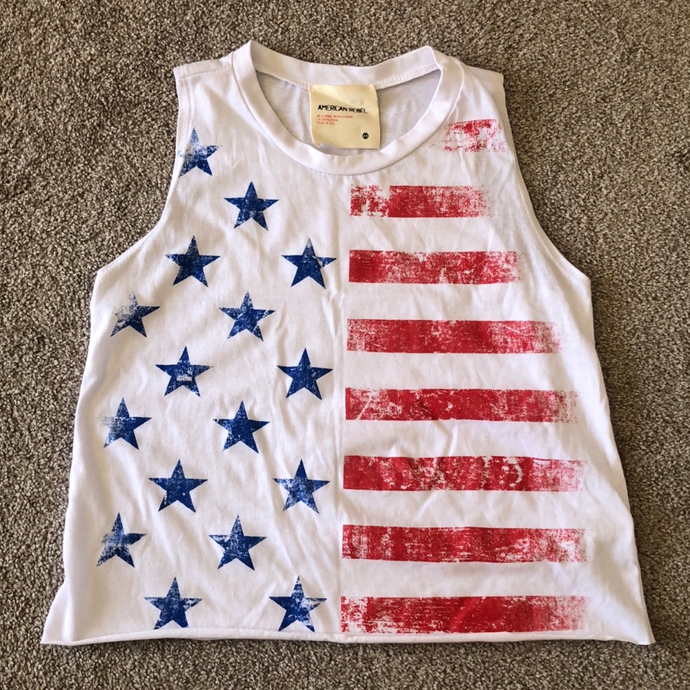 American flag Crop Top!!